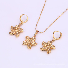 61714 Xuping China gold jewellery designs with price magnet five point star jewelry set for girls